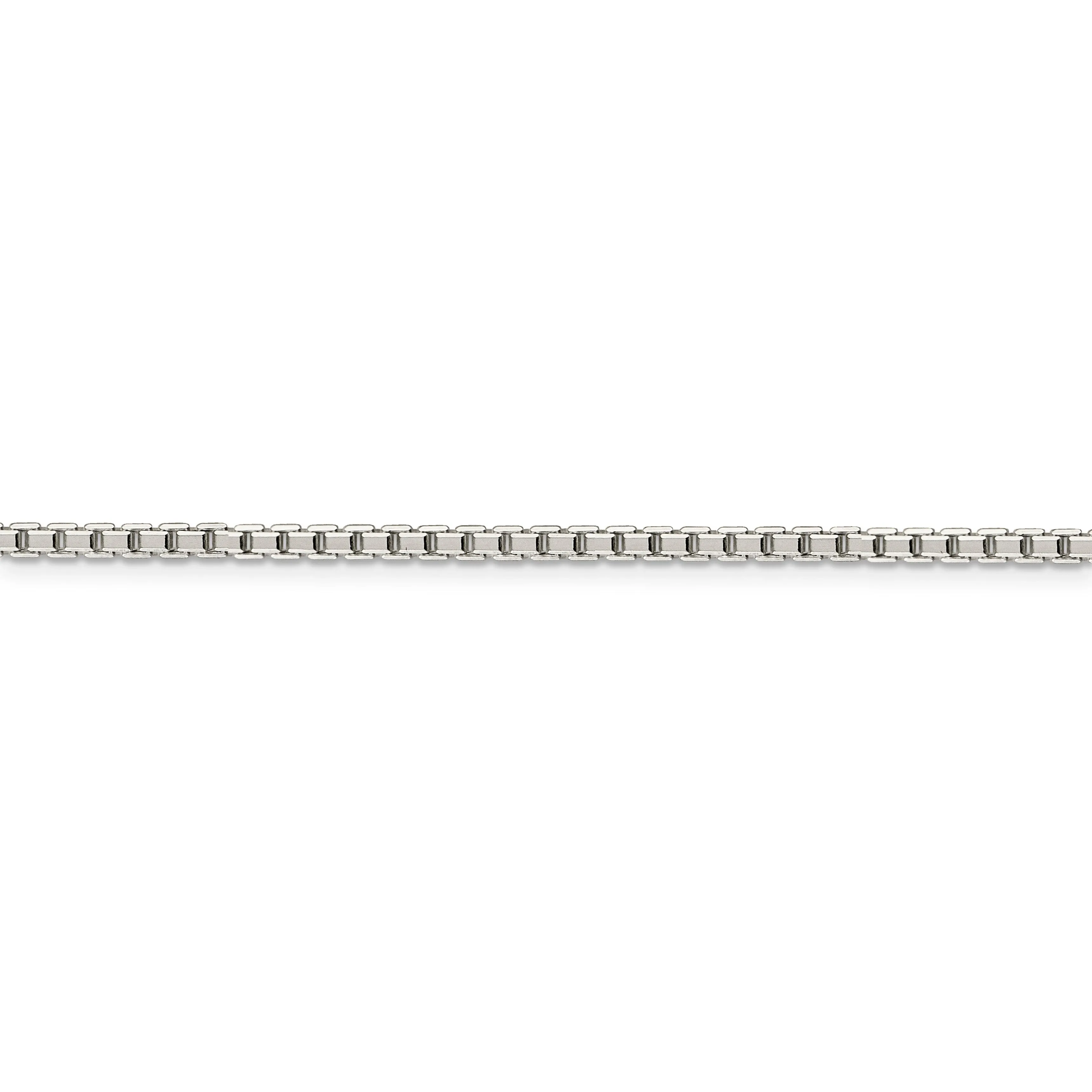 Silver Polish 2.50-mm Octagon Solid Box Chain