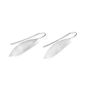 Simple Marquise Shape Leaf Wire Earrings