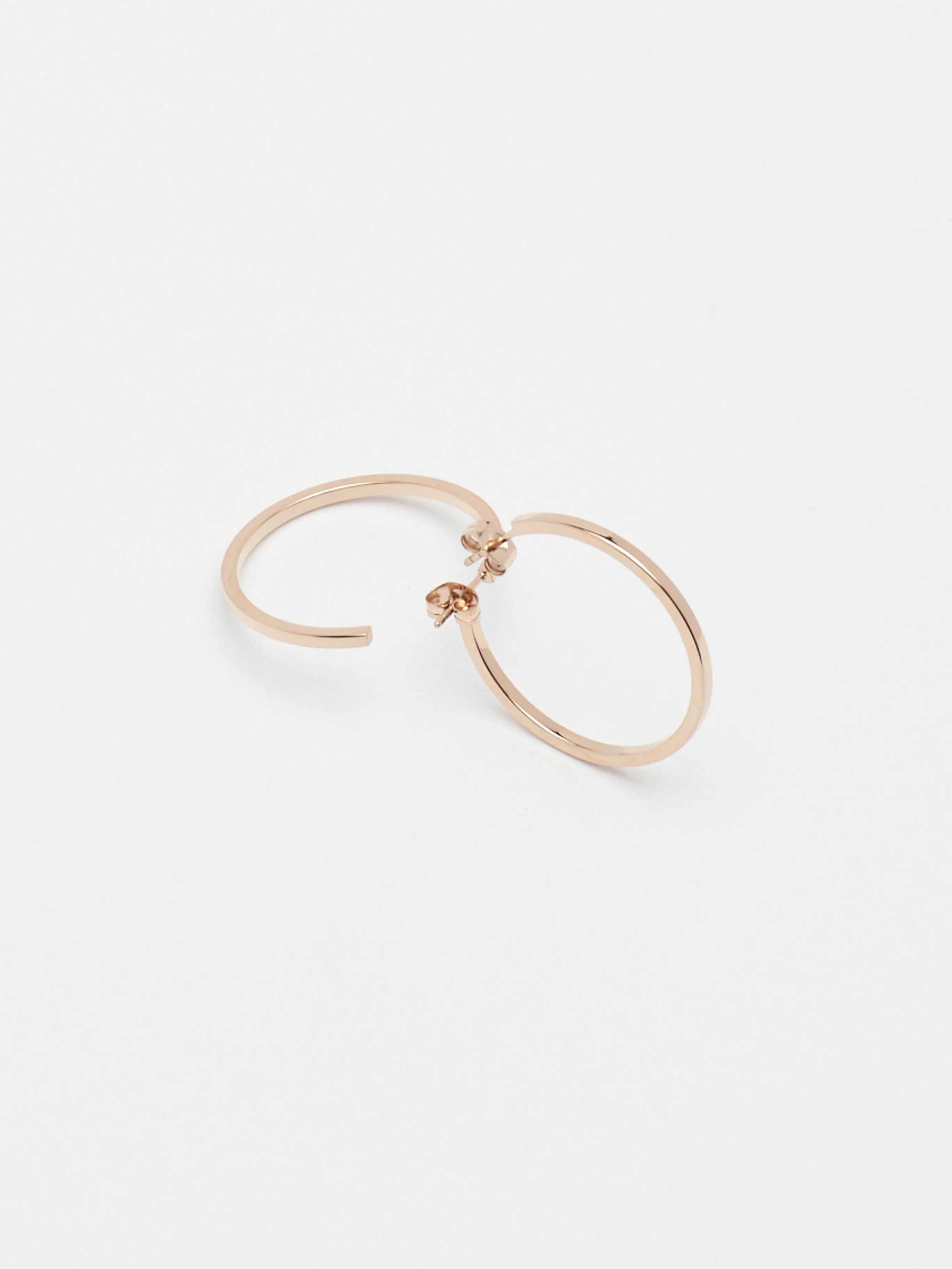 Simple Rose Gold Hoops