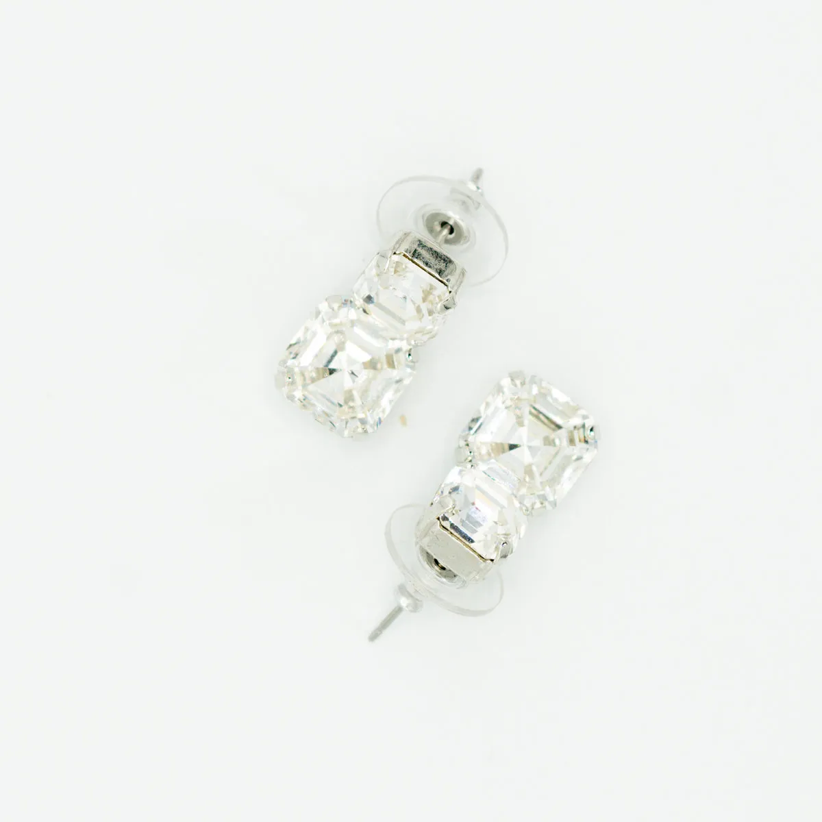 Simple Square Swarovski Earrings