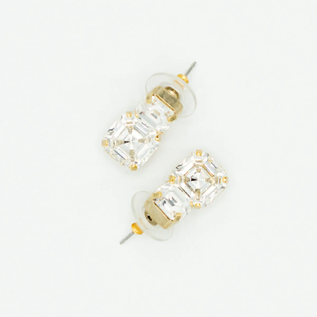 Simple Square Swarovski Earrings