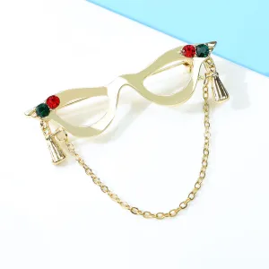 SISSLIA Fashion Brooch Bling Accessories Personality Glasses Designer Brooches Women