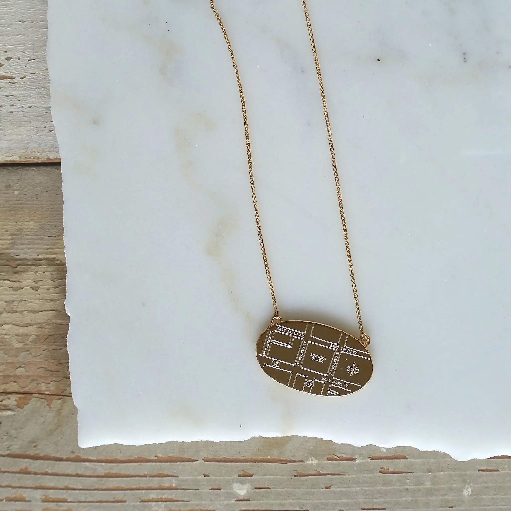 Sonoma Map Necklaces