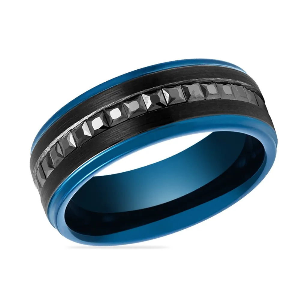 STALLION | Tungsten Ring Cut Black CZ