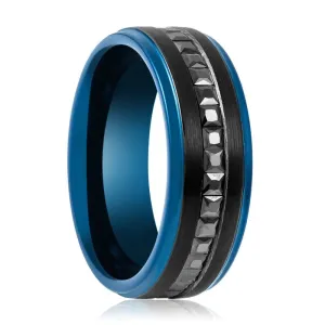 STALLION | Tungsten Ring Cut Black CZ