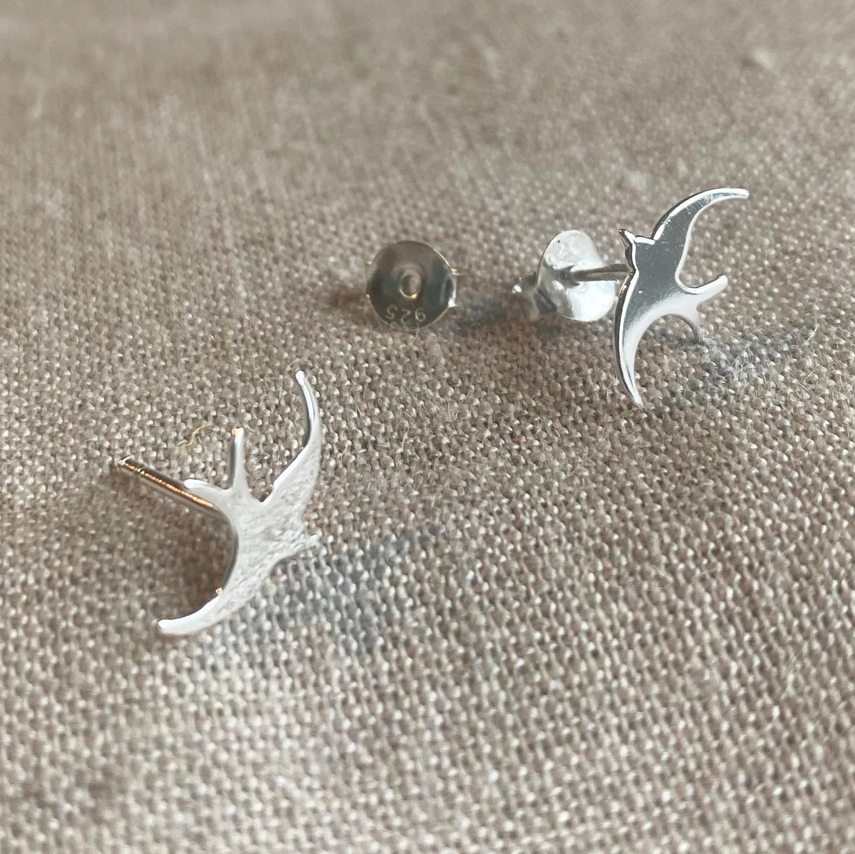 Sterling Silver Swallow Ear Studs