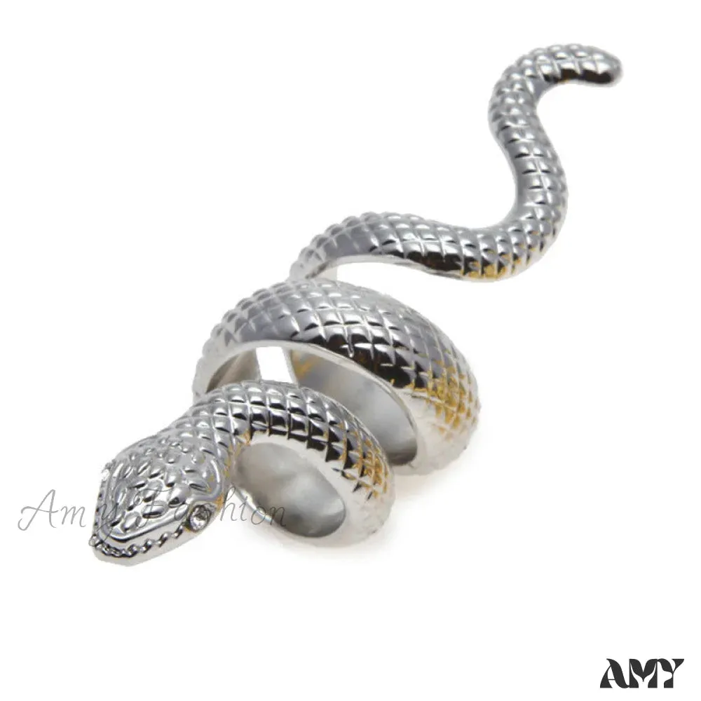 Stylish Exaggerated Metal Snake Ring