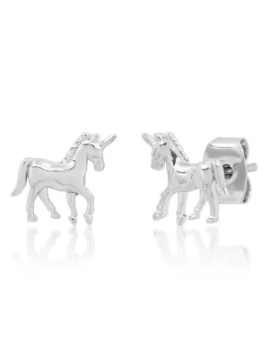 Tai | Silver Unicorn Studs