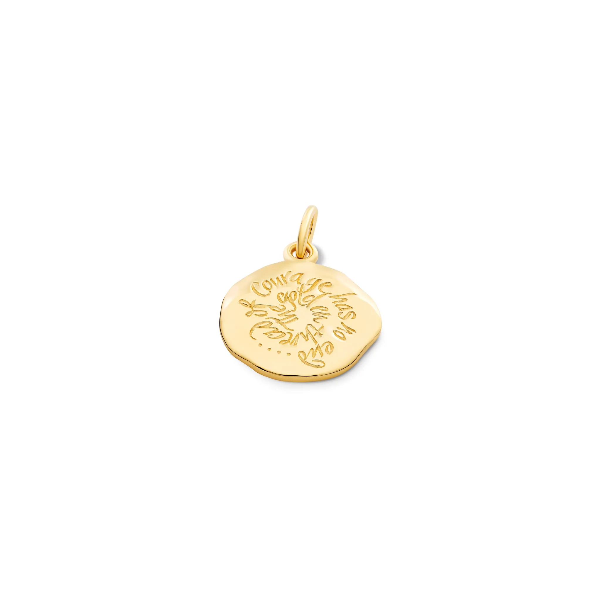 The Golden Thread Quote Pendant Yellow Gold