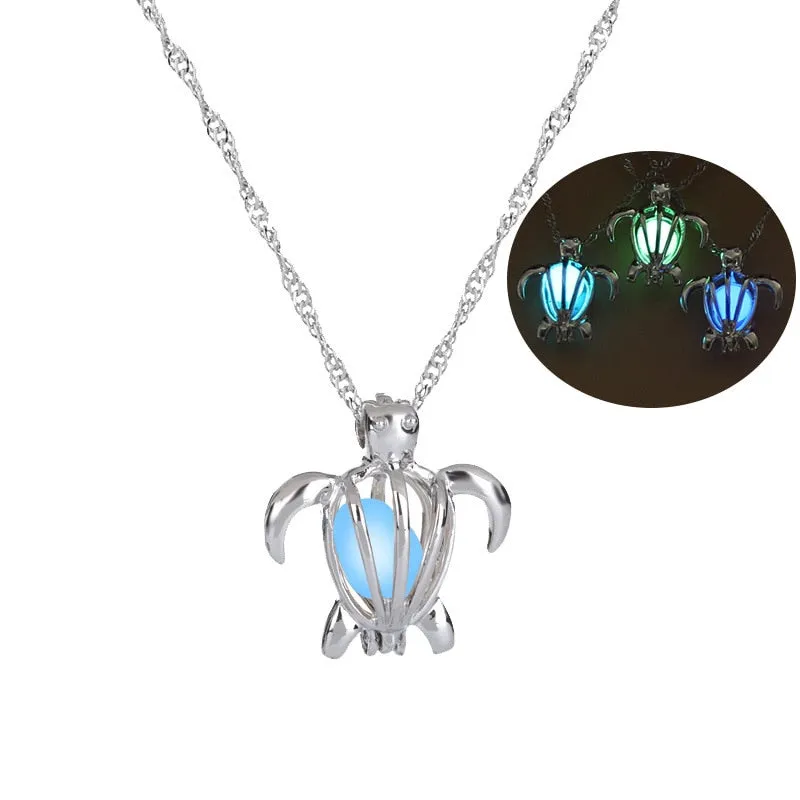 Unique Glow in the Dark Turtle Necklaces