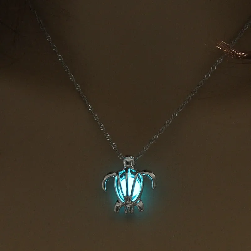 Unique Glow in the Dark Turtle Necklaces