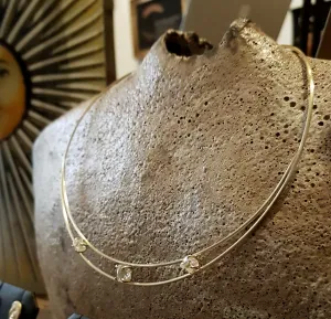 Unique Raw Diamond Gold Chocker  – 5.49 ct.