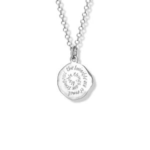 Visible Things Are Temporal Quote Pendant Silver