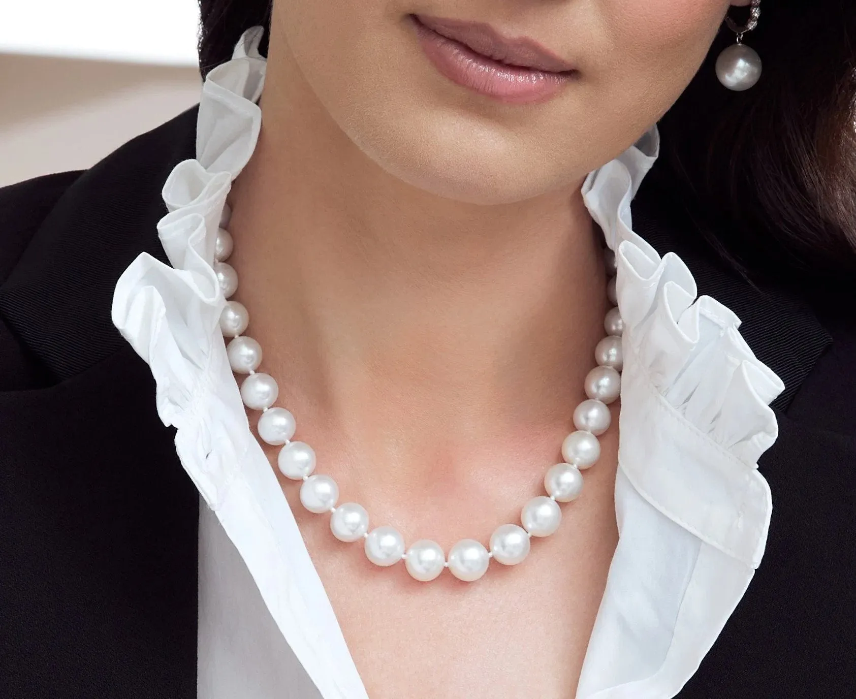 White South Sea Pearl Necklace, 12.0-15.0mm -  AAAA Quality