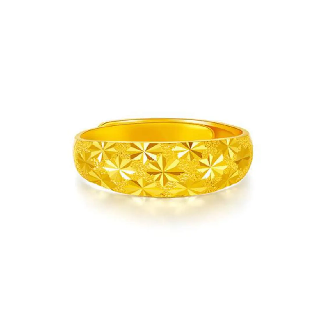 Yellow Chimes Stylish Star Design Gold Plated Adjustable Rings for Men and Boy's